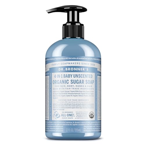 Dr. Bronner's Organic Sugar Soap Baby Unscented 12oz