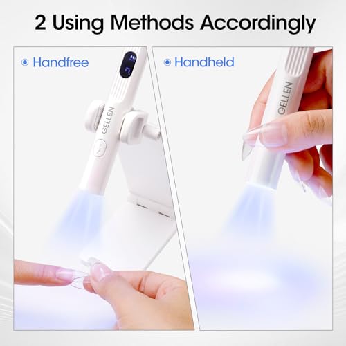 Gellen Mini UV Nail Lamp - Cordless Rechargeable with 3 Timers