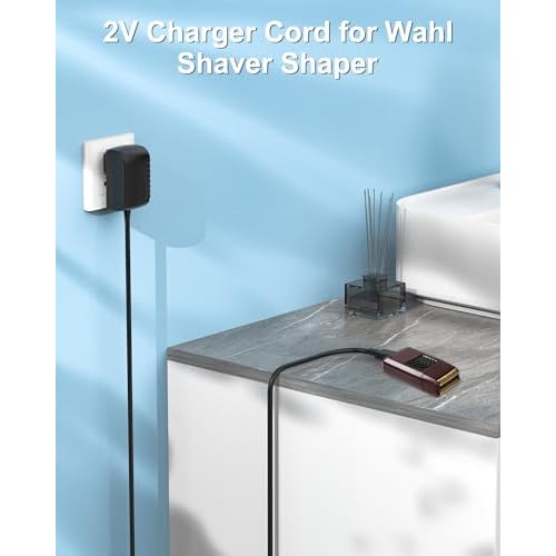 WUKUR 2V Shaver Charger Compatible with Wahl 8061, 8786, 8163, 7367, 7357, 7353, 7029, 7060, 7035, 7339, 7356 5-Star Series Clipper Trimmer