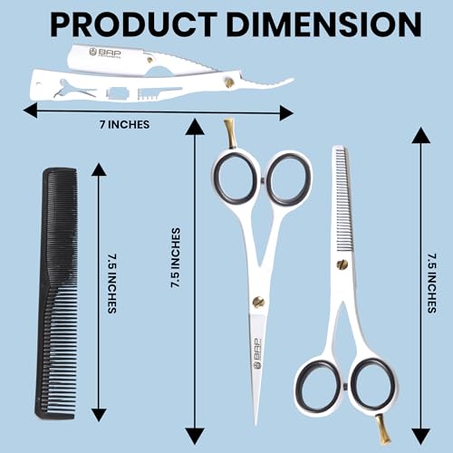 Professional Hair Cutting Scissors Set - 4 Piece Barber Kit