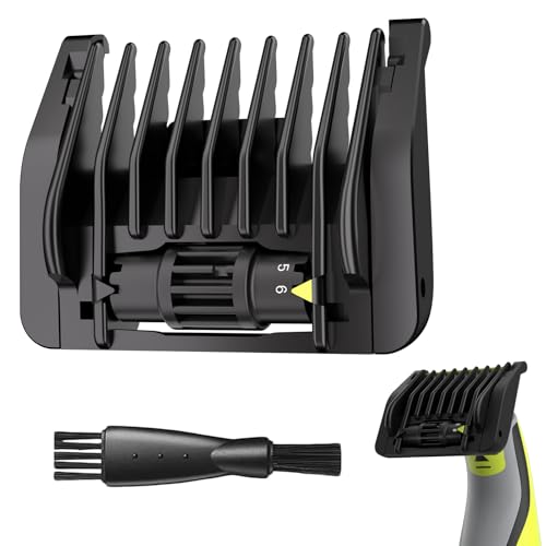 6-in-1 Adjustable Beard & Hair Trimmer Guard Set for QP Series, Skin-Friendly, Easy Snap-On