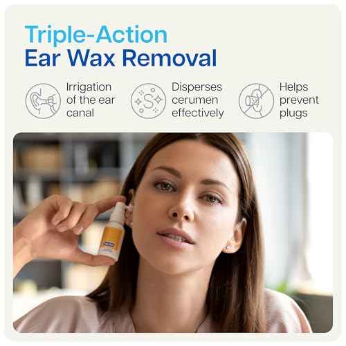 NAVEH PHARMA¢ç CleanEars | Fast-Acting Ear Wax Removal Spray | Breaks Down & Dissolves Earwax in Just 1 Treatment | Clinically Proven to Be 300% More Effective W/Mineral Oil | Gentle & Safe | 0.5 Fl Oz