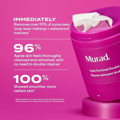 Murad Lipid-Enriched Double Cleansing Balm - Hydrating Balm-to-Oil Face Cleanser & Makeup Remover ? Removes Long-Wear Makeup & SPF ? Barrier Repair with Ceramides & Camellia Oil ? 1.7 Fl Oz