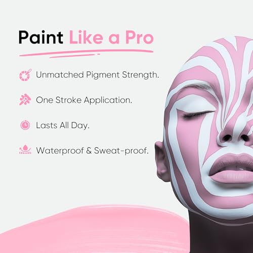 Blue Squid Pastel Pink Face Paint Stick - XL Waterproof Makeup