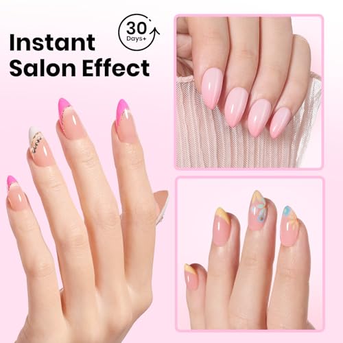 Beetles Nail Tips Kit with Mini UV Lamp & Nail Prep - 256PCS