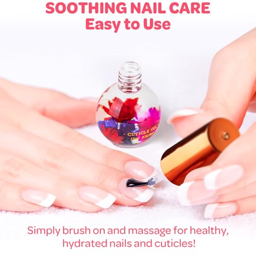 Rose Cuticle Oil Infused with Real Flowers (15ml) - Hydrating & Strengthening