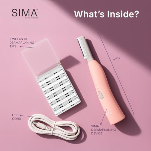 SPA SCIENCES SIMA Dermaplaning Tool – Painless Facial Exfoliation & Hair Removal