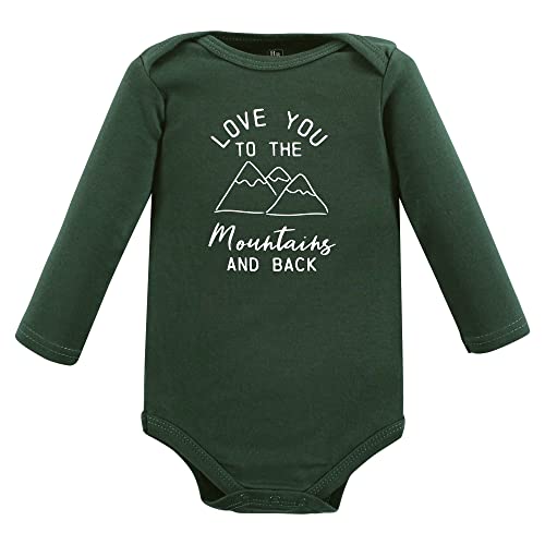 Hudson Baby Unisex Baby Cotton Long-sleeve Bodysuits, Basic Bow, 0-3 Months US