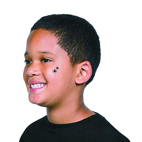 Black Spider Temporary Tattoos - 72 Pack for Halloween