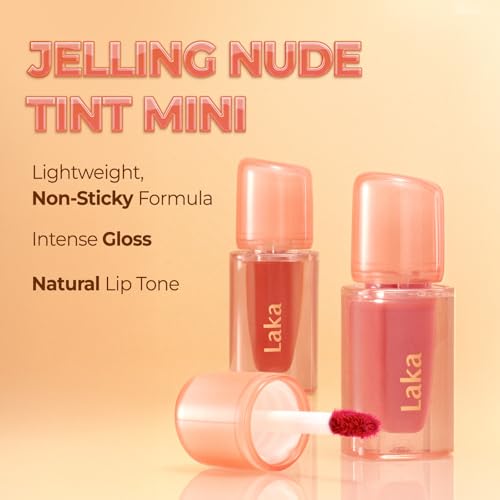 Laka Jelling Nude Gloss Mini - Sheer Hydrating Lip Oil, 1.9g