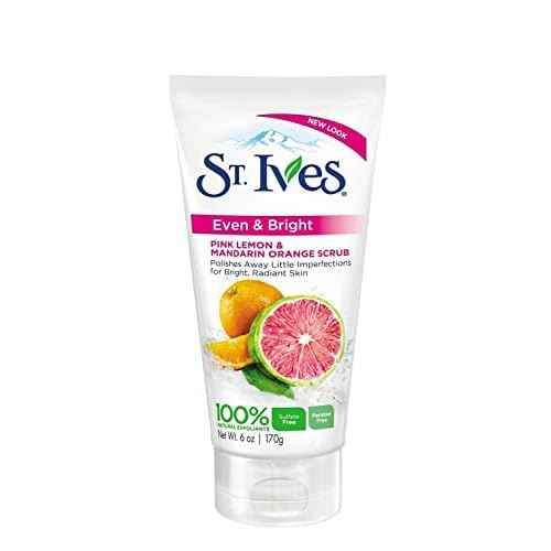 St. Ives Even & Bright Face Scrub Pink Lemon and Mandarin Orange 6 oz (Pack of 12)