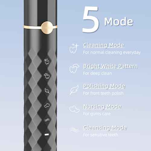 Electric Toothbrush Set, Equipped with 10 Brush Heads and Travel case, IPX8 Waterproof, 2-Minute Timer, 42000 high-Frequency Vibrations, 5 Modes, The First Choice for Gift Giving