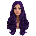 RightOn Dark Purple Wavy Wig Long 26inch Cosplay Party Hair for Women