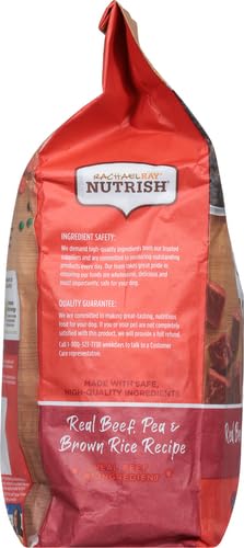 Rachael Ray Nutrish Premium Natural Dry Dog Food with Added Vitamins, Minerals & Taurine, Real Beef, Pea, & Brown Rice Recipe, 6 Pounds (Packaging May Vary) (Pack of 2)