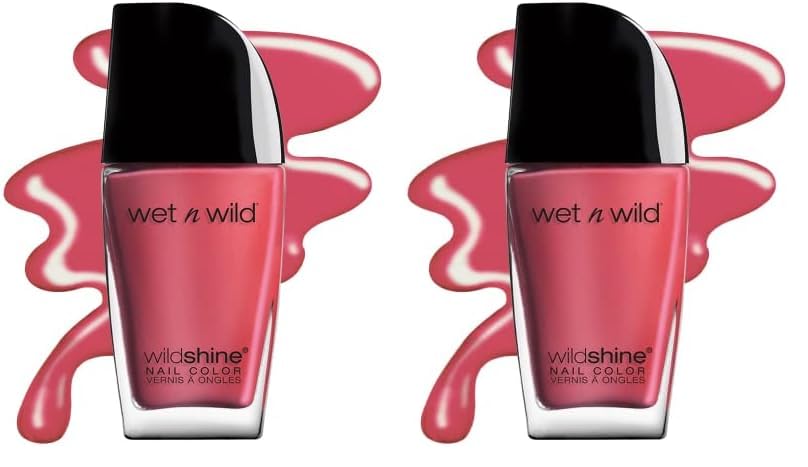 wet n wild Wild Shine Nail Polish, Pink Lavender Crème, Nail Color (Pack of 2)