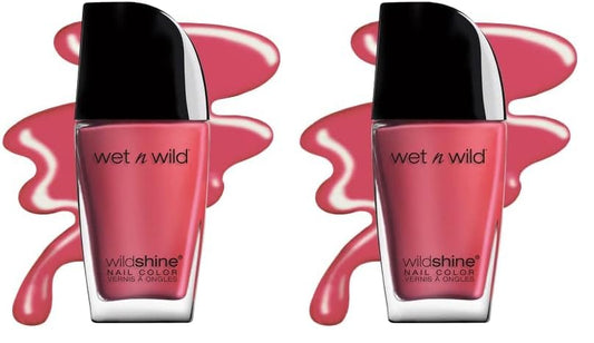 wet n wild Wild Shine Nail Polish, Pink Lavender Crème, Nail Color (Pack of 2)