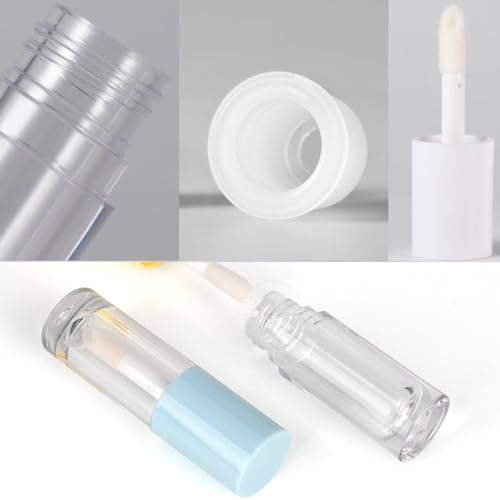 Qeuly 4 Piece 6ml Empty Lip Gloss Tubes with Wand
