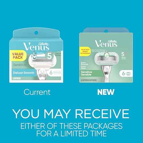 Gillette Venus Extra Smooth Sensitive Womens Razor Blade Refills, 6 Count, Designed for Women with Sensitive Skin, Holiday Gifts for Women