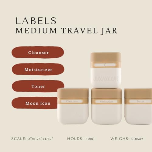 Leakproof Travel Toiletry Bottles Set | Stackable TSA Approved Reusable Containers | 3 Sizes 3oz, 2oz, 1oz | Travel Size Bottles for Shampoo, Lotion, Toiletries (3 Medium (2oz))