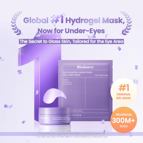 Biodance Caviar PDRN Hydrogel Eye Patches for Undereye Depuffing — 60 Count