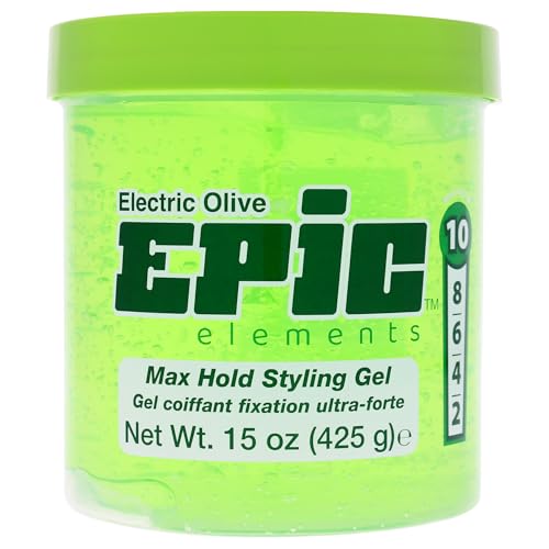 AmPro Pro Styl Protein Styling Gel - Moisturizes and Defines Strands - Helps Protect and Hydrate, Tames and Adds Shine without Weighing Down Tresses - Alcohol and Paraben Free - Olive - 15 oz