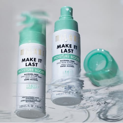 Milani Make It Last Moisture Boost Setting Spray - Alcohol Free Waterproof Makeup Finishing Mist - Hydrating & Soothing Formula for Sensitive Skin - 1 Count