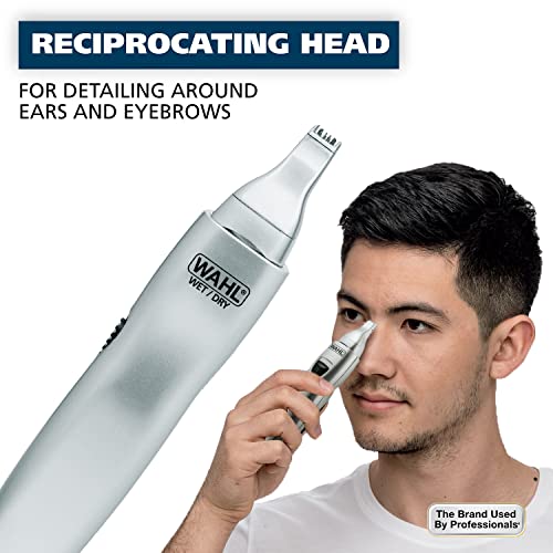 Wahl Battery Nose & Ear Hair Trimmer with 3 Heads