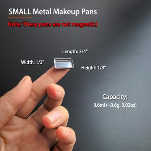 100PCS Tiny Metal Pans for DIY Eyeshadow & Cosmetics - 0.6ml