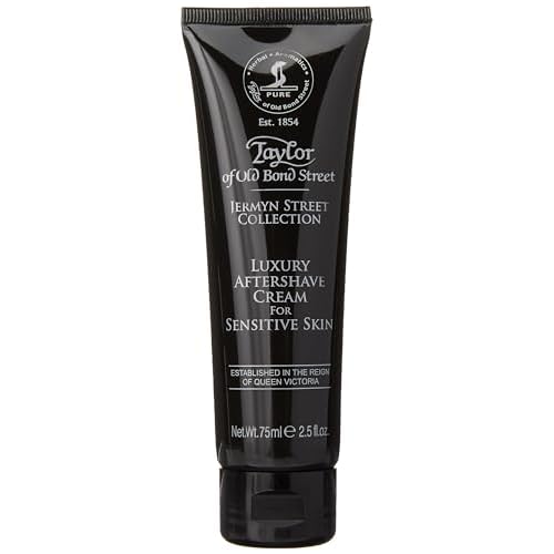 Taylor of Old Bond Street Jermyn Street Luxury Aftershave Cream for Sensitive Skin 75ml, 2.5 Ounce after shave lotion (06020-1)
