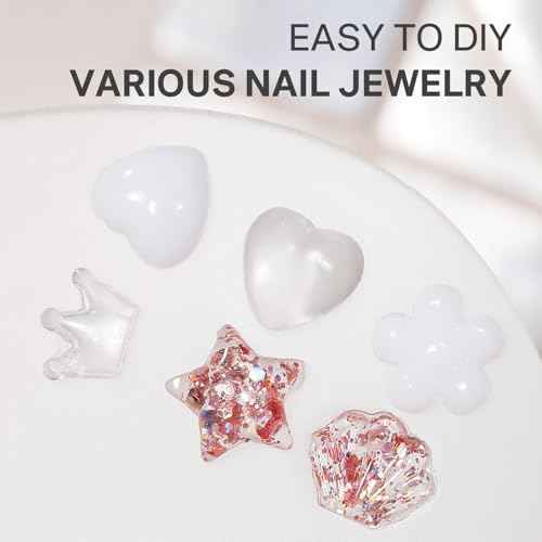 MIZHSE White 3D Gel Nail Art 30g Sculpting Gel Non-Sticky Molding Gels for Nails Solid U V LED Soak Off Gels Polish with Nail Art Pen Nail Design Home Manicure