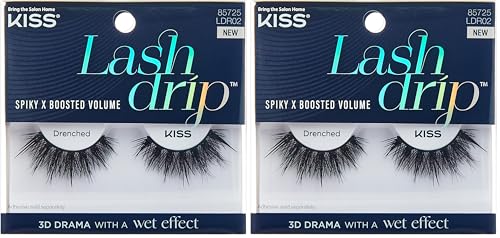 KISS Lash Drip False Eyelashes - Spiky Volume Wet Look