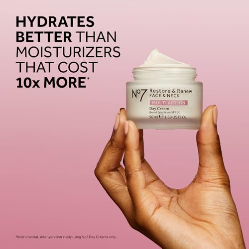 No7 Restore & Renew Anti-Aging Skincare Kit - Day Cream SPF 30, Serum & Night Cream