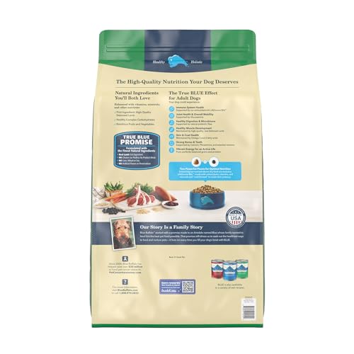 Blue Buffalo Life Protection Formula Adult Dry Dog Food, Helps Build and Maintain Strong Muscles, Made with Natural Ingredients, Lamb & Brown Rice Recipe, 34-lb. Bag