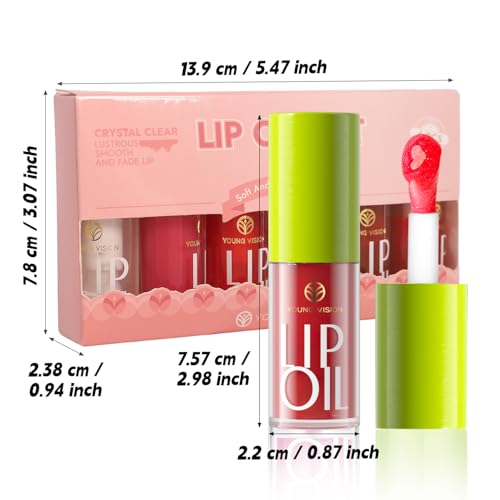 Lissymuse Hydrating Lip Oil Gloss Set - 6 Non-Sticky Shades