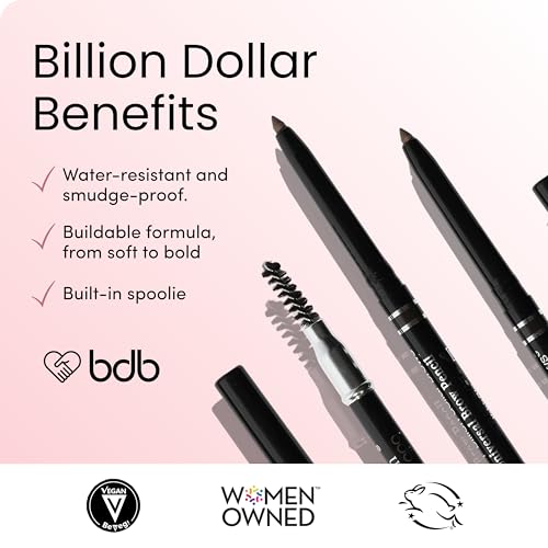 Universal Eyebrow Pencil with Spoolie – Waterproof Matte