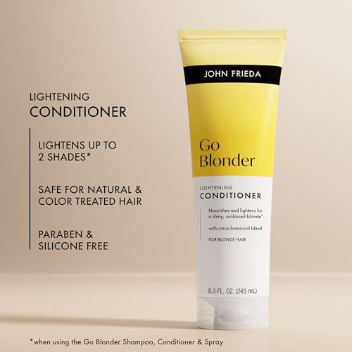 John Frieda Go Blonder Lightening Conditioner, Blonde Conditioner, 8.3 fl oz