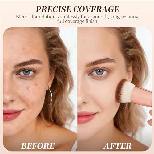 DUcare Flat Top Kabuki Foundation Brush for Liquid & Powder