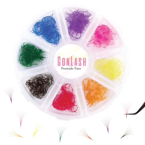 1000 pcs Mixed colorful lash extensions | premade volume lash extensions | colored lash extension | russian volume eyelash | Length 11mm| 6D C curl