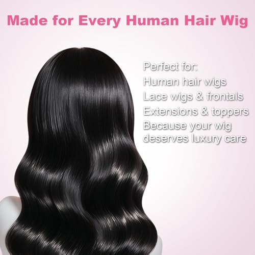 Oivolii Human Hair Wig Care Spray - Alcohol-Free Leave-In Conditioner with Argan Oil & Silk Protein