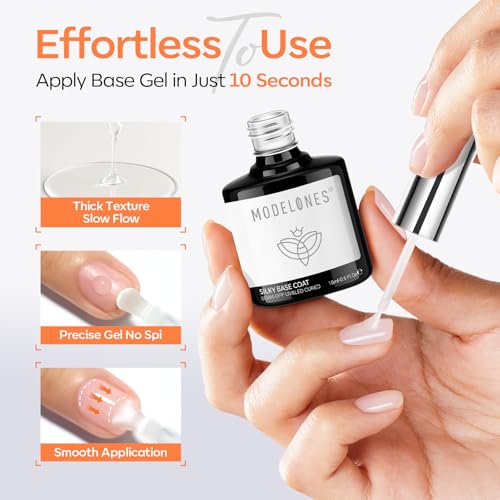 Modelones Gel Nail Polish Base & Top Coat Set 15ml