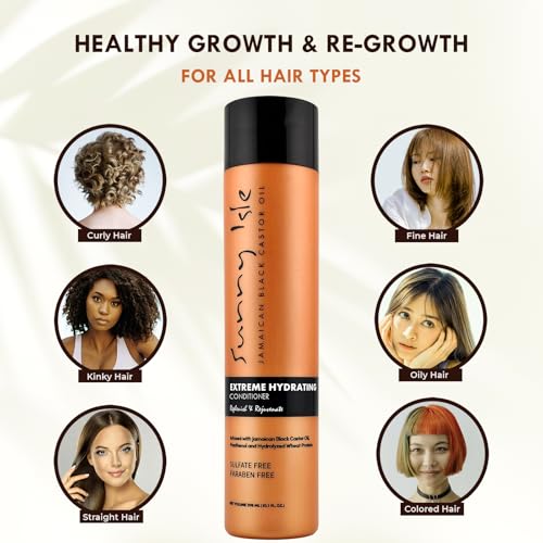 Sunny Isle Jamaican Black Castor Oil Extreme Hydrating Conditioner, Orange, 10 Fluid Ounce, Packaging May Vary