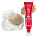 FV Moisturizing Foundation with Translucent Setting Powder, Long Lasting & Natural Finish, Lightweight Foundation Makeup Set for Dry/Combination Skin, Nourishing Beige & Shimmer Sheer