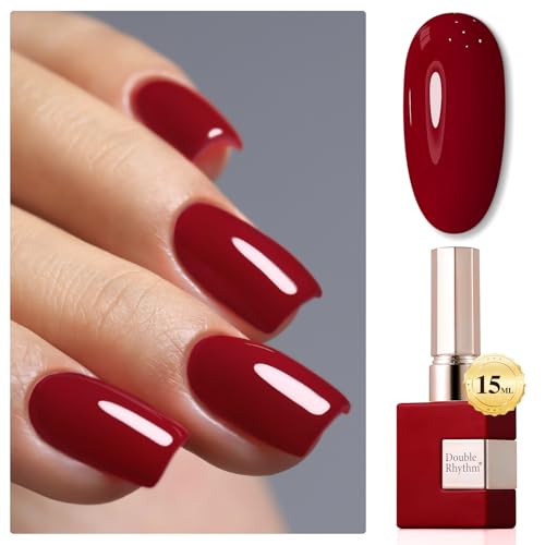 Double Rhythm Dark Red A1104 Gel Nail Polish 15ml Soak-Off Pure Color