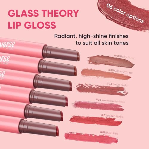 RUBY VIBE CO Glass Theory Lip Gloss - Coral Orange, 2g