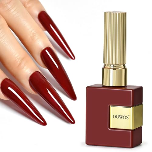 Dowos Burgundy Gel Nail Polish 15ML Same Color & Bottle Soak Off Manicure