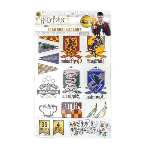 Harry Potter Temporary Tattoos - 35 Pack Official License