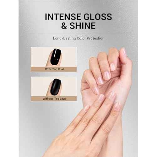 MelodySusie Gel Top Coat-15ml No Wipe Top Coat, High Gloss Shine Finish Long Lasting Top Gel for Clear Nail Gel and Acrylic Nails, for Home DIY and Nail Salon 0.5fl oz