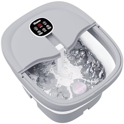 HOSPAN Collapsible Foot Spa with Heat, Bubble & Shiatsu Massage