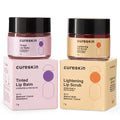 Lip Scrub and Tinted Lip Balm Set for Men and Women - Moisturizing & UV Protection