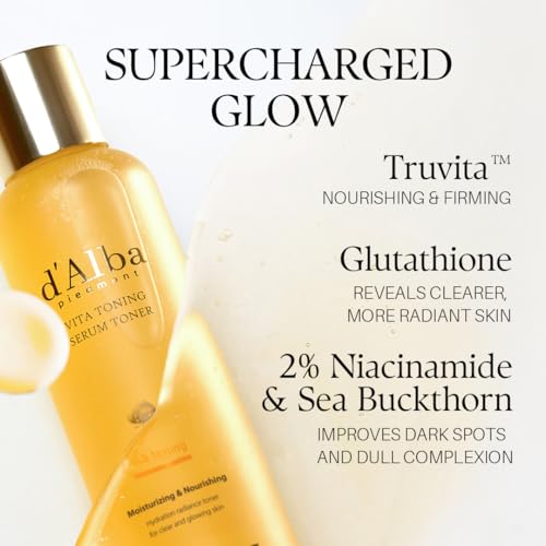 d'Alba White Truffle Vita Toning Serum Toner - Brightening Face Toner (6.08 fl oz)